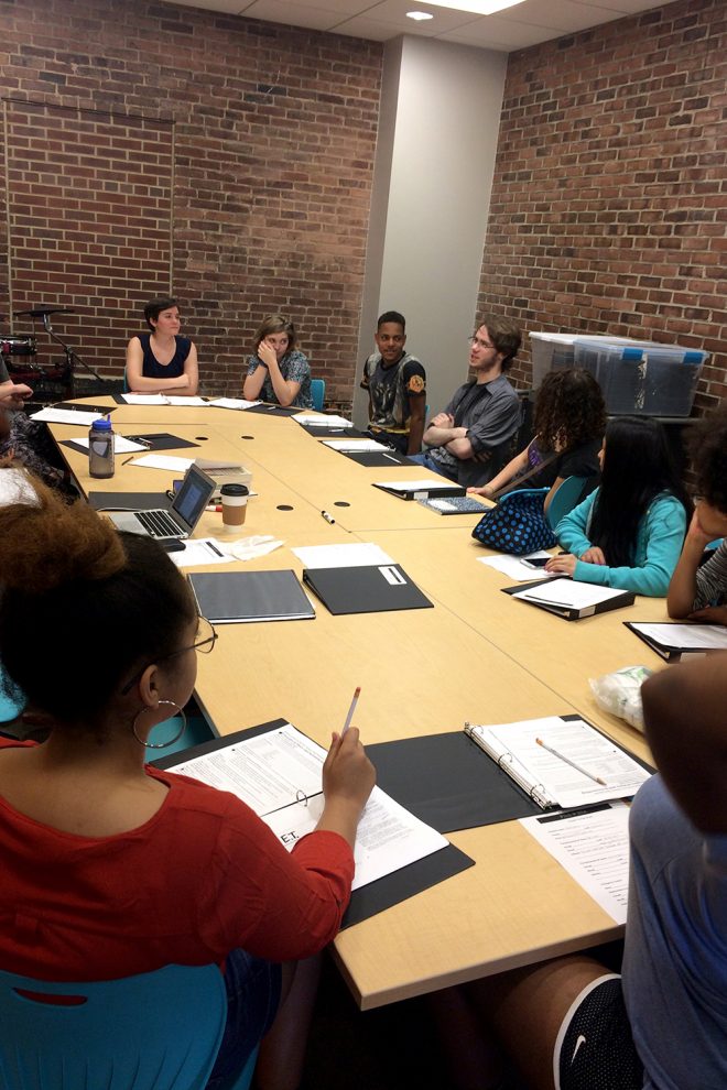 Baltimore School for the Arts students studying together