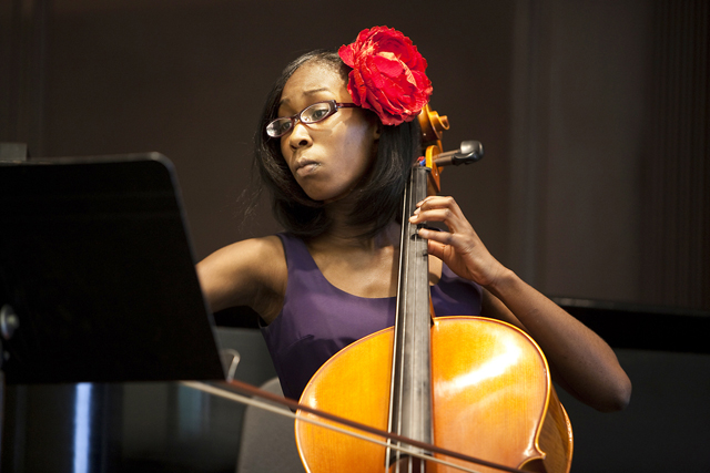 Photograph of a Baltimore School for the Arts cellist playing