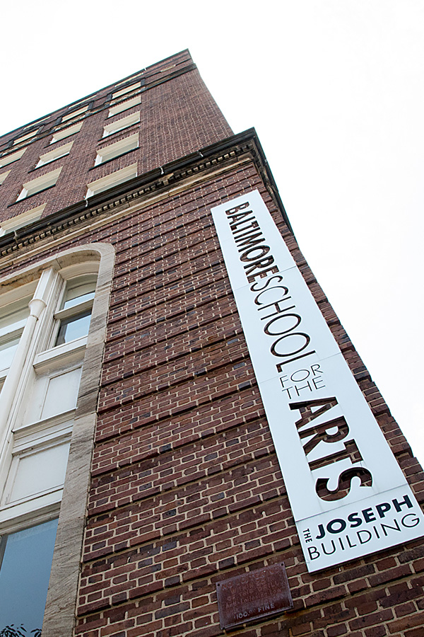 Photograph of Baltimore School for the Arts sign