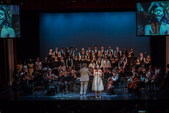 Image of Baltimore School for the Arts students performing on stage