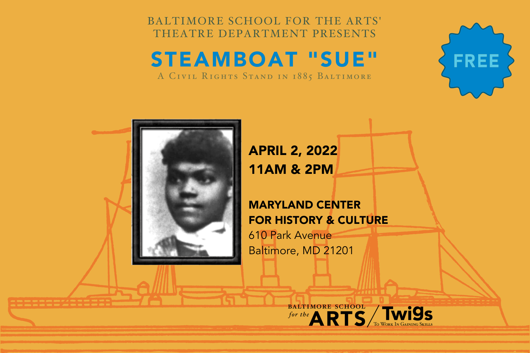Historical Scenes - Steamboat "Sue" | Baltimore School for the Arts